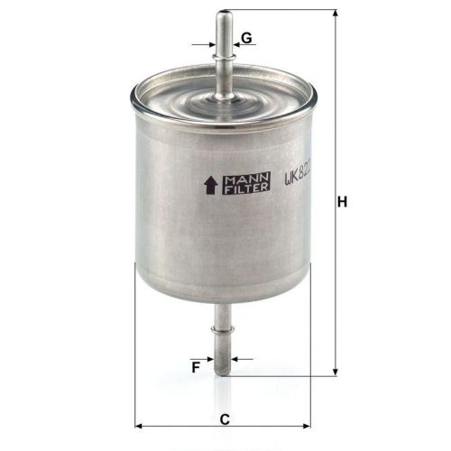 MANN-FILTER Kraftstofffilter WK 822/2
