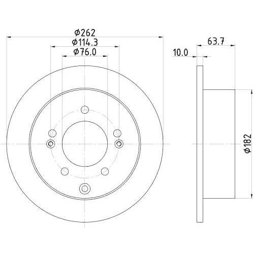 HELLA Bremsscheibe PRO 8DD 355 125-301