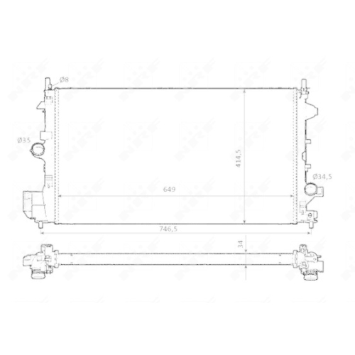 NRF Kühler, Motorkühlung 58204