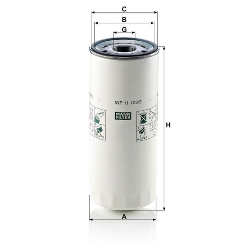 MANN-FILTER &Ouml;lfilter WP 11 102/3