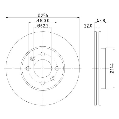 HELLA Bremsscheibe PRO 8DD 355 117-981