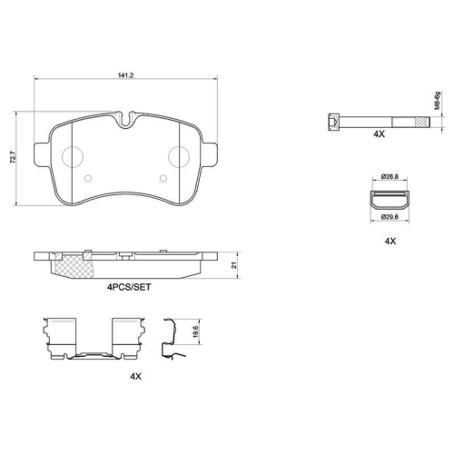 BREMBO Bremsbelagsatz, Scheibenbremse BEYOND LINE - Greenance P A6 027G