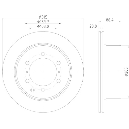 HELLA Bremsscheibe PRO 8DD 355 118-141