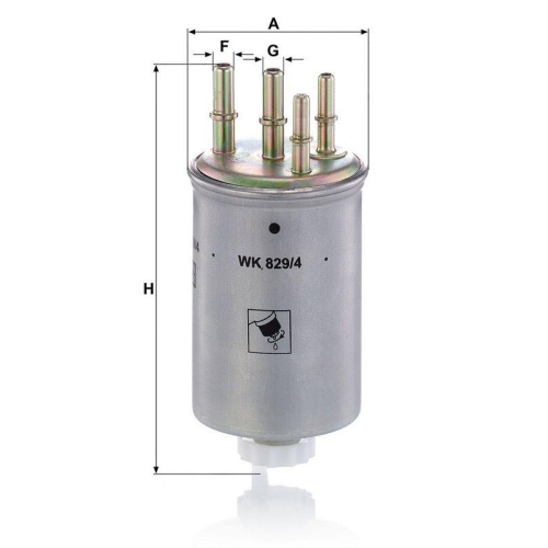 MANN-FILTER Kraftstofffilter WK 829/4