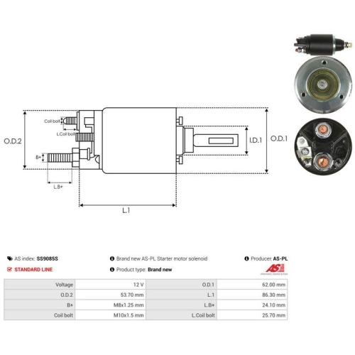 AS-PL Magnetschalter, Starter AS SS9085S