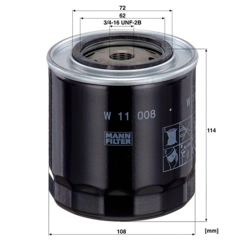 MANN-FILTER &Ouml;lfilter W 11 008