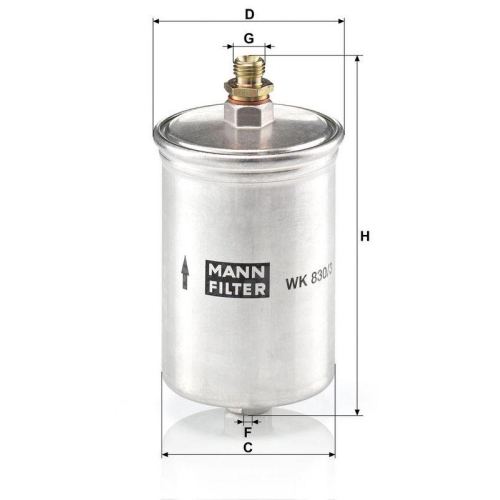MANN-FILTER Kraftstofffilter WK 830/3