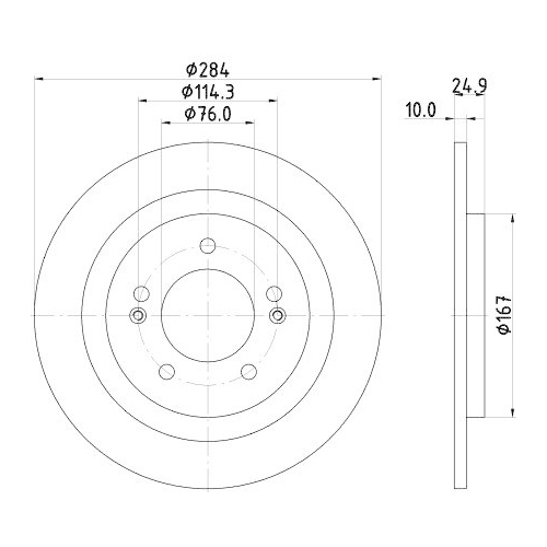 HELLA Bremsscheibe PRO 8DD 355 118-231