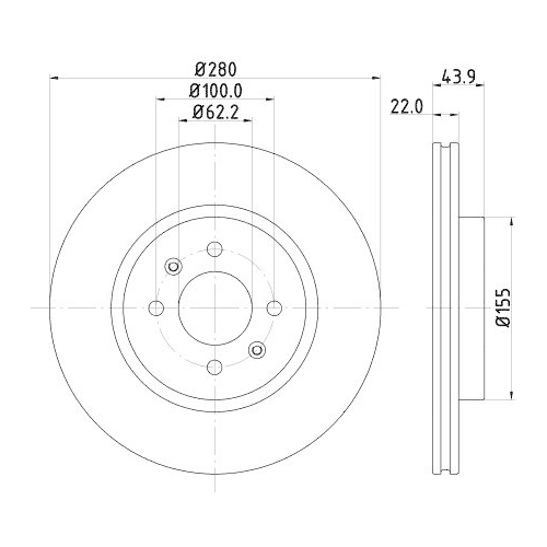 HELLA Bremsscheibe PRO 8DD 355 118-251
