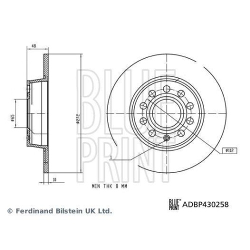 BLUE PRINT Bremsscheibe ADBP430258