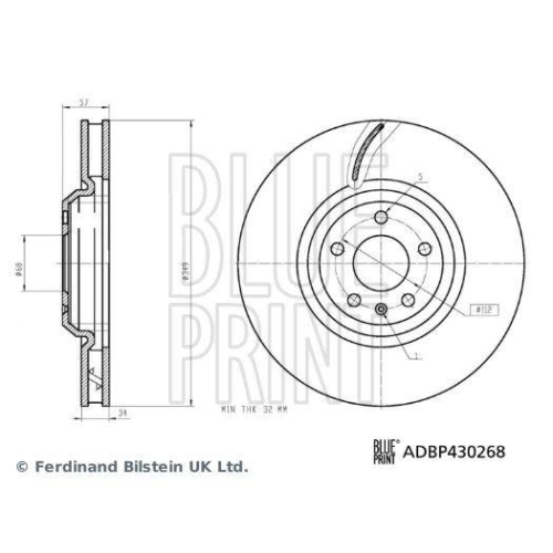 BLUE PRINT Bremsscheibe ADBP430268