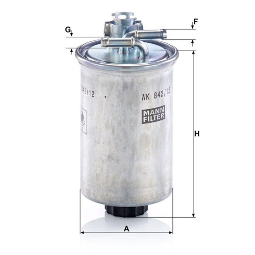 MANN-FILTER Kraftstofffilter WK 842/12 x
