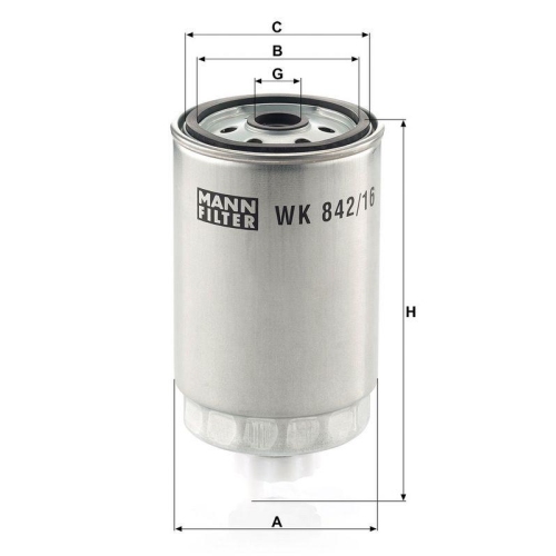 MANN-FILTER Kraftstofffilter WK 842/16