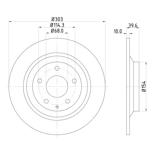 HELLA Bremsscheibe PRO 8DD 355 118-541