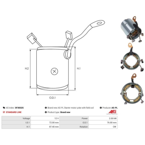 AS-PL Erregerwicklung, Starter AS SF3032S