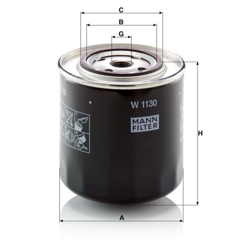 MANN-FILTER &Ouml;lfilter W 1130