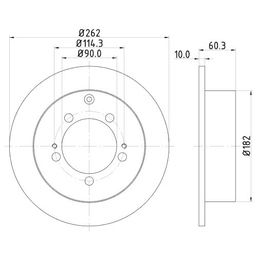 HELLA Bremsscheibe PRO 8DD 355 118-661
