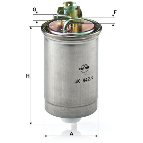 MANN-FILTER Kraftstofffilter WK 842/4