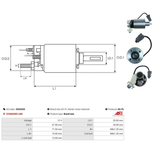 AS-PL Magnetschalter, Starter AS SS5242S