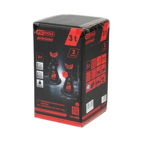 KS TOOLS performance Unterstellbock, 3 t, paarweise, massive Stahlkonstruktion