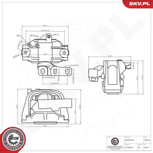 ESEN SKV Lagerung, Motor 75SKV324