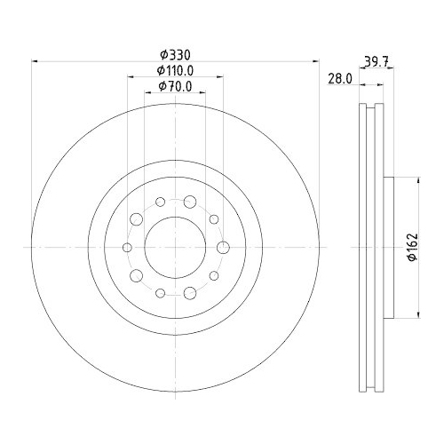 HELLA Bremsscheibe PRO 8DD 355 118-751