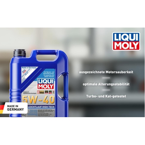 Liqui Moly Motor&ouml;l Leichtlauf High Tech, 5W-40, 3 Liter - 3x 3863