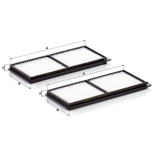 MANN-FILTER Filter, Innenraumluft CU 23 001-2