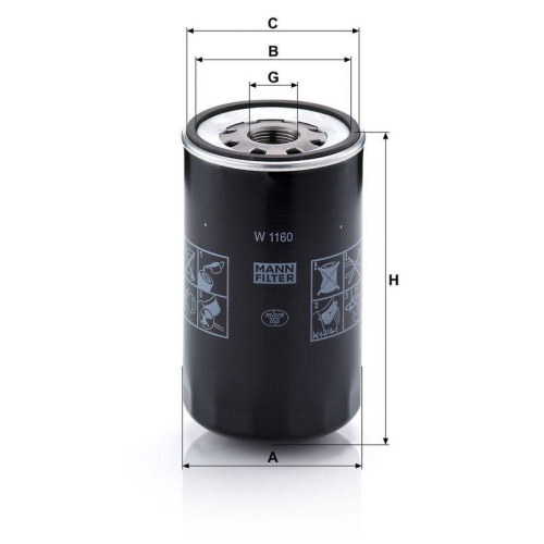 MANN-FILTER &Ouml;lfilter W 1160