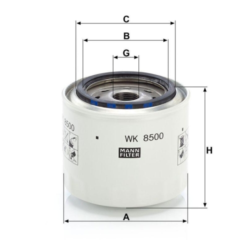 MANN-FILTER Kraftstofffilter WK 8500