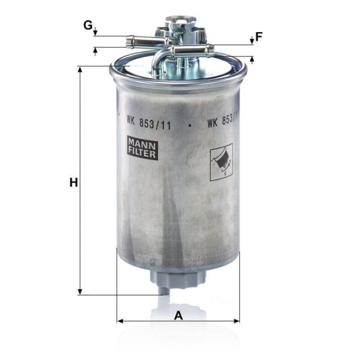 MANN-FILTER Kraftstofffilter WK 853/11