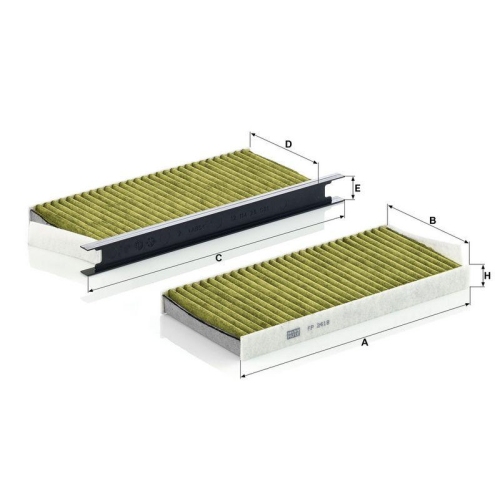 MANN-FILTER Filter, Innenraumluft FreciousPlus FP 2418-2