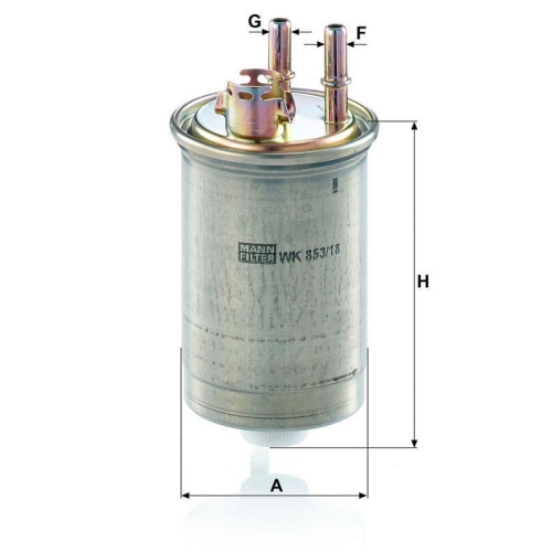 MANN-FILTER Kraftstofffilter WK 853/18