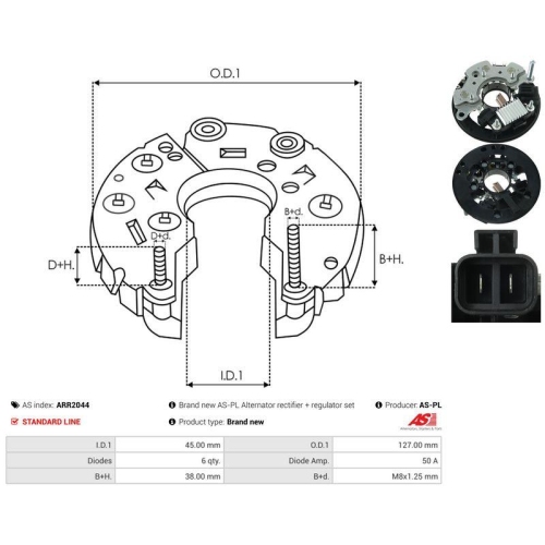 AS-PL Gleichrichter, Generator AS ARR2044