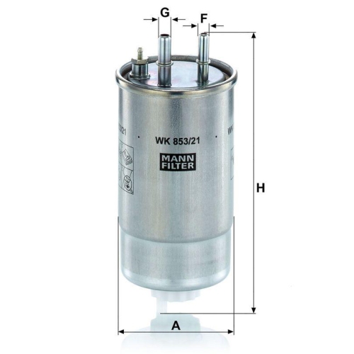 MANN-FILTER Kraftstofffilter WK 853/21