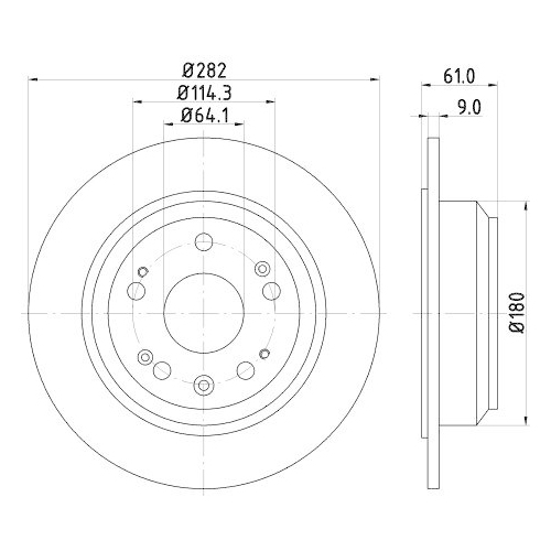HELLA Bremsscheibe PRO 8DD 355 119-041