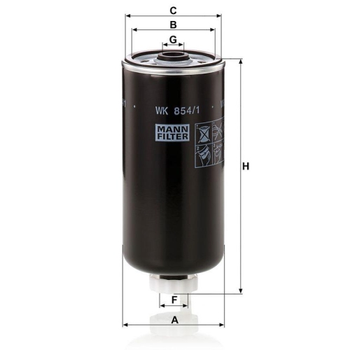 MANN-FILTER Kraftstofffilter WK 854/1