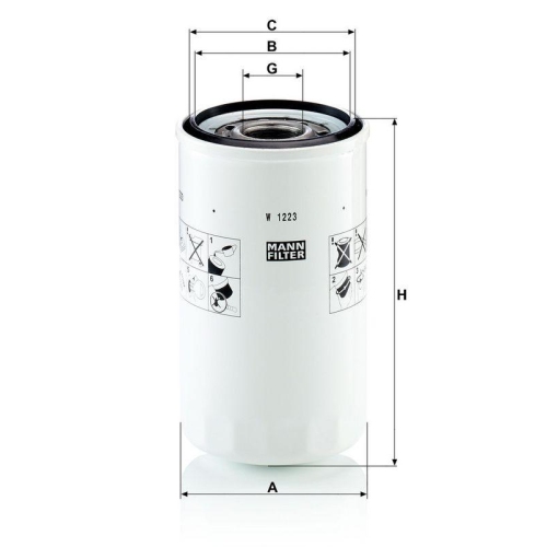MANN-FILTER &Ouml;lfilter W 1223