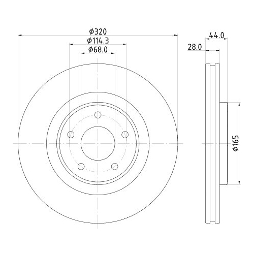 HELLA Bremsscheibe PRO 8DD 355 125-341