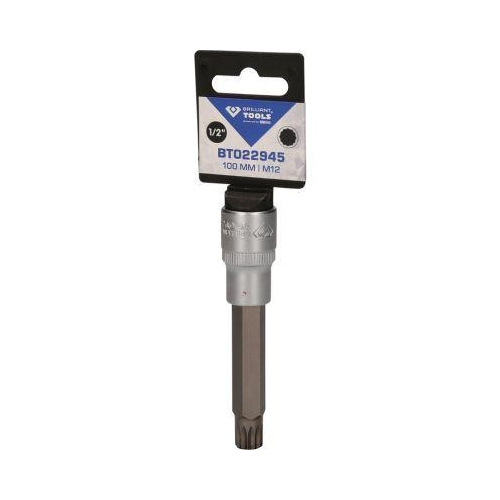 1/2 Zoll Vielzahn-Bit-Stecknuss, 100 mm lang, M12 BRILLIANT TOOLS BT022945