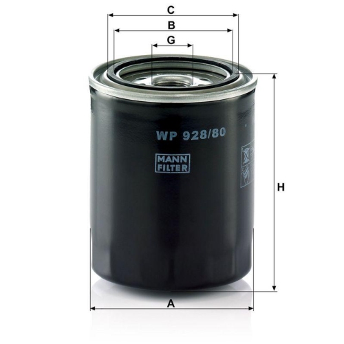MANN-FILTER &Ouml;lfilter WP 928/80