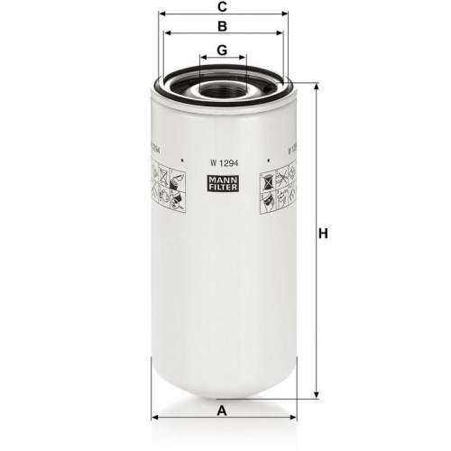 MANN-FILTER &Ouml;lfilter W 1294