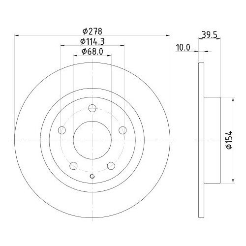 HELLA Bremsscheibe PRO 8DD 355 119-391