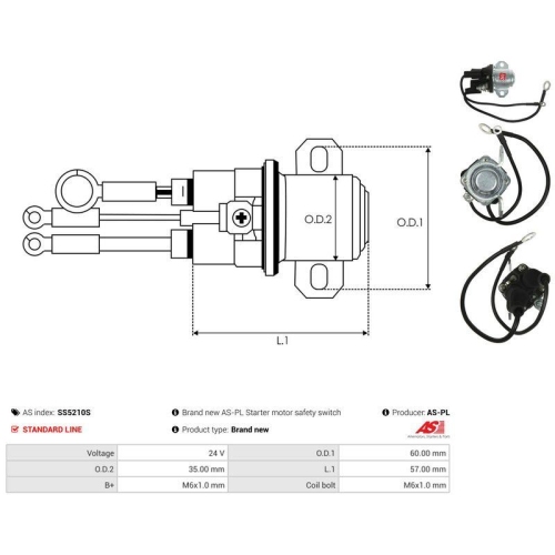 AS-PL Magnetschalter, Starter AS SS5210S