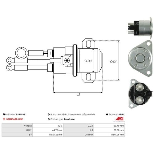 AS-PL Magnetschalter, Starter AS SS6153S