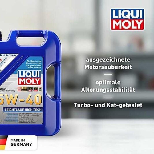 Liqui Moly Motor&ouml;l Leichtlauf High Tech, 5W-40, 5-Liter Kanister 3864+&Ouml;lzettel