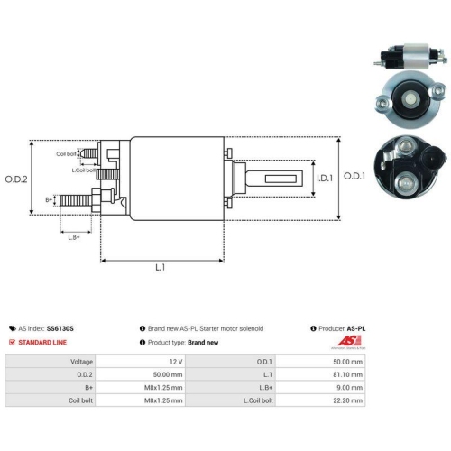 AS-PL Magnetschalter, Starter AS SS6130S