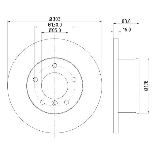 HELLA Bremsscheibe 8DD 355 100-391