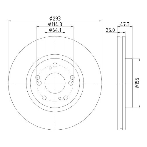 HELLA Bremsscheibe PRO 8DD 355 119-571