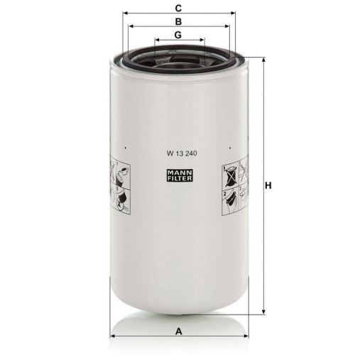 MANN-FILTER Filter, Arbeitshydraulik W 13 240